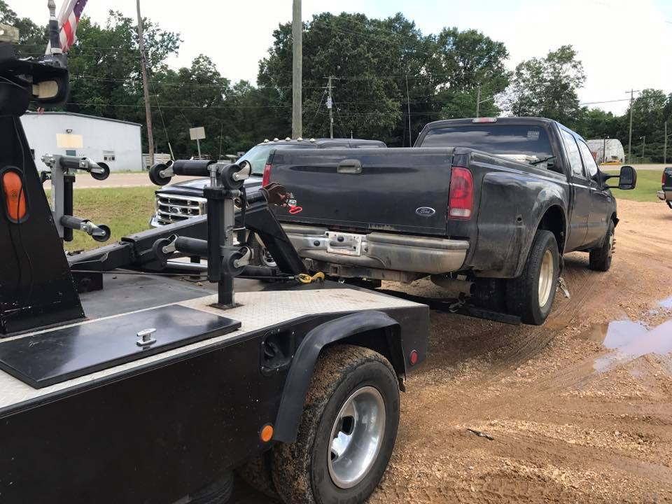 Tow truck at roadside